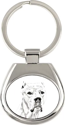 Image de Dogo Argentino - porte-clés avec chien, porte-clés imprimé, pendentif personnalisé de la marque Art-Dog