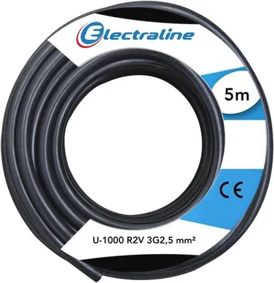 Productafbeelding van Kabelrol U-1000 R2V 3G2,5 mm² - 5 m Zwart