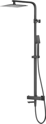 Produktbild von BADLAND Duschsäule Thermostatisch ANGO Duschsystem, Brausegarnitur in Schwarz