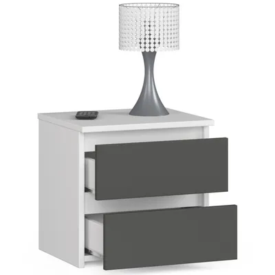 Produktbild von Nachttisch | Nachtschrank | 40 cm breit, zwei Schubladen