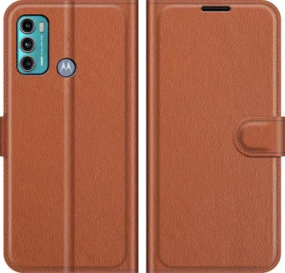 Produktbild von Mobigear Classic  Motorola Moto G60 Hülle Klapphülle Geldbörse - Braun