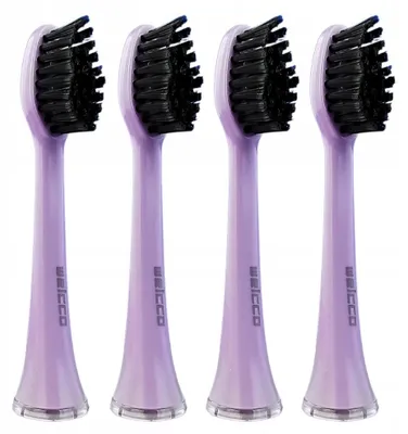 Produktbild von Welcco Ersatzbürstenköpfe SEYSSO Carbon Basic Violett 4er-Pack