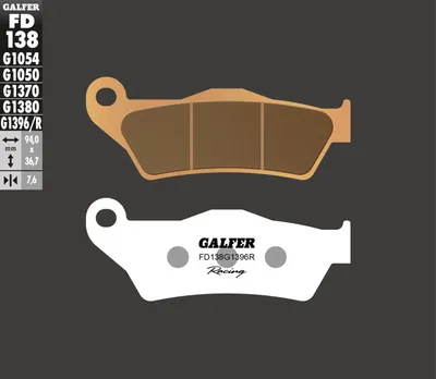 Productafbeelding van Galfer Fd138-g1396r remblokken, goudkleurig. Eén maat