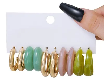 Produktbild von Set mit 5 Hängeohrringen K1685