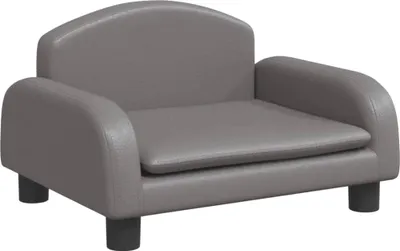 Obrázok produktu pre vidaXL Detská pohovka sivá 50x40x30 cm Imitácia kože