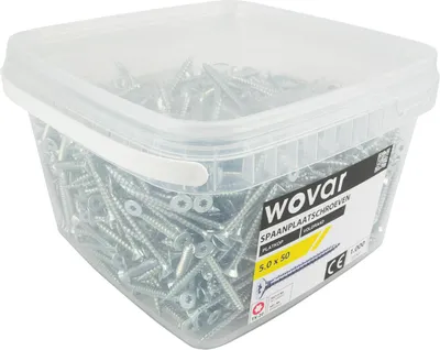 Produktbild von Vorteilseimer Spanplattenschrauben Verzinkt 5,0 x 50 mm Torx 20 Vollgewinde - 1000 Stück