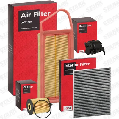 Produktbild von STARK Filterset Inspektionspaket Filtersatz für FORD Fiesta Mk6 Schrägheck (JA8, JR8) ECOSPORT Fiesta Mk5 Kastenwagen Fiesta Mk6 Kastenwagen für OPEL