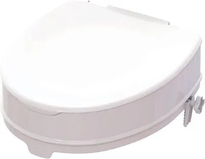 Image de Réducteur de toilettes avec couvercle 10 cm Réglage en hauteur avec accoudoirs