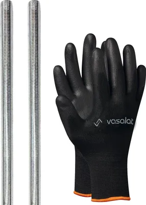 Produktbild von vasalat Gewindestange M14 1000mm verzinkt Set, Festigkeitsklasse 8.8 - Gewindestab mit Außengewinde DIN 976 - hochwertige Metallstange mit Gewinde - 2 Stück