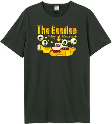 Produktbild von Amplified - "Yellow Submarine Bubbles" T-Shirt für Herren/Damen Uni GD2128 (L) (Holzkohle)
