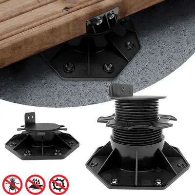 Obrázek produktu pro LARS360 30x podpěrné patky Terasové patky 60-140mm Podpěra nosníku s L-adaptérem Dřevo CZ