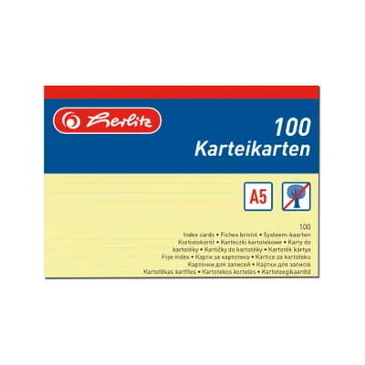 Immagine prodotto di schede herlitz, DIN A5, foderate, giallo