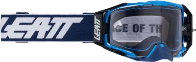 Immagine prodotto di Maschera motocross LEATT Velocity 6.5 Cryztal blu nero lente viola 75%