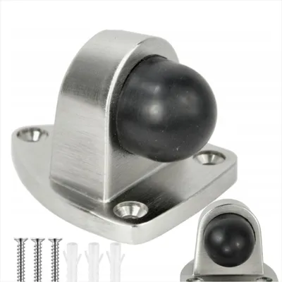 Image de Butée de porte en acier inoxydable, butée de porte au sol, butée de porte, butée de porte au sol, protection, aucun perçage nécessaire, butée de porte au sol