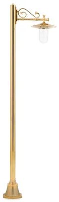 Produktbild von Casa Padrino Luxus Jugendstil Gartenlaterne Gold 60 x 30 x H. 220 cm - Aluminium Garten Stehleuchte - Nostalgische Outdoor Beleuchtung - Luxus Qualität -  Italy