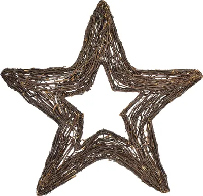 Produktbild von Weidensterne Natur zum Aufhängen, Fensterdeko Weihnachten, Wanddekoration, 48cm, 2er Set, 2 Stück