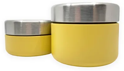 Obrázek produktu pro Smikkels sada nerezových nádob na ovoce - nádoby na svačinu 280 ml 420 ml žlutá