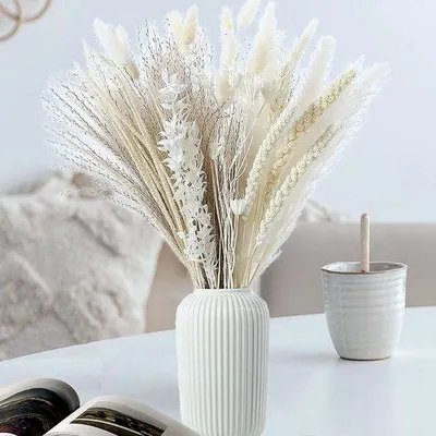 Productafbeelding van Famanu Pampasgras, gedroogd, 85 stuks, natuurlijke gedroogde bloemen, decoratie, boho-stijl