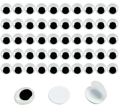 50 selbstklebende Wackelaugen 14 mm für DIY Basteln