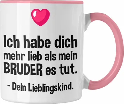 Produktbild von Trendation - Lieblingskind Muttertag Vatertag Tasse Geschenk von Kinder Sohn Tochter Mama Tasse mit Spruch (Rosa)