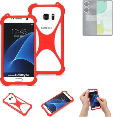 Produktbild von K-S-Trade Handy-Hülle kompatibel mit Huawei Enjoy P60 Pro Schutz-Hülle Bumper Silikon Schutz Hülle Cover Case Silikoncase Silikonbumper TPU