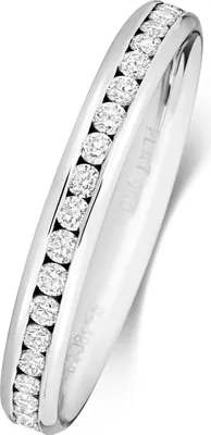 Produktbild von 18 Karat (750) Weißgold Eternity Damen - Diamant Trauring/Ehering/Hochzeitsring Brillant-Schliff 0.36 Karat G - SI1, 54 (17.2); TRS1875418KWRSN