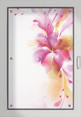 Produktbild von Wallario Lichtschutzbild, Dekorativer Sichtschutz Sonnenschutz 60 x 93 cm mit Motiv: Pinkes Blumenbuket - Verdunklung ohne Bohren