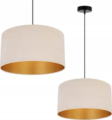 Immagine prodotto di Lampada a sospensione Lampadario in velluto dorato Paralume