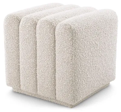 Immagine prodotto di Casa Padrino sgabello color crema 47 x 46 x H. 46 cm - Sgabello imbottito da salotto - Mobili
