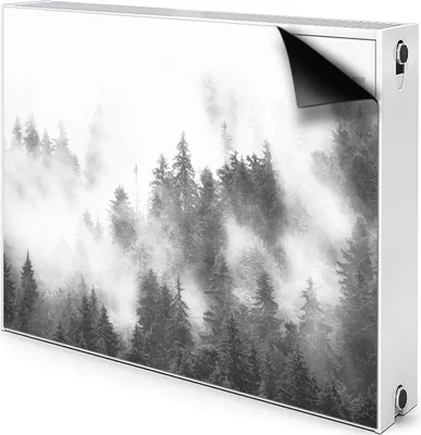 Produktbild von Magnet Radiator Magnet Mat Heizkörperverkleidung Heizkörper-Abdeckung Heizung 90x60 cm  - Nebliger Wald