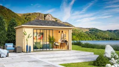 Produktbild von Fjordholz Gartenpavillon Modell Alu 44 D