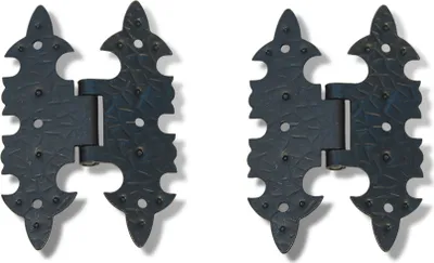 Produktbild von 2 Stück B&B Scharnier Alte Beschläge im restaurierungsshop Möbelbänder symmetrisch 96/67mm