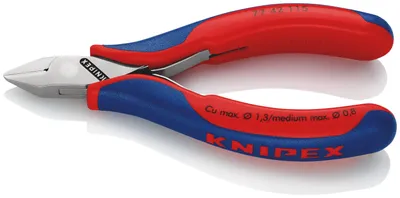 Produktbild von Knipex 77 42 115, Diagonale Zange, Stahl, Kunststoff, Blau, Rot, 115 mm, 80 g