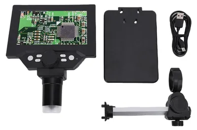Obrázek produktu pro Digitální elektronický mikroskop, 5,5palcová obrazovka, 1080P HD, 1000x zvětšení, mincovní lupa s 8 LED světly pro Windows