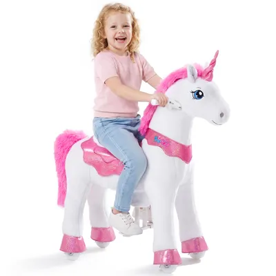 Zdjęcie produktu dla PonyCycle Model E Konik na kółkach Jednorożec Zabawka do jazdy konnej - E412