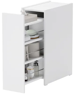 Immagine prodotto di Mobiletto bagno stretto con cassetto profondo – Bianco | Colore: Bianco | Dimensioni: 25x47x66,5 cm