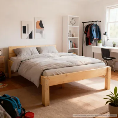 Produktbild von TUGA-Holztech Pfostenbett (Fichte) "Daybett" Massivholz 100 x 220 Höhe 48