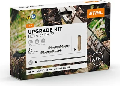 Produktbild von STIHL Hexa KIT 4, 2x Sägekette 3/8" 1,6mm RAPID HEXA 72 TG + Feile - 31320074702