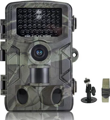 Productafbeelding van Jachtcamera, 50 MP, 4K, fotocamera met bewegingssensor, nachtcamera, waterdicht, IP65, nachtzicht tot 25 m, geheugenkaart niet inbegrepen