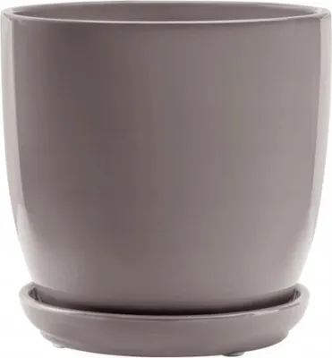 Immagine prodotto di Vaso da fiori in Vetroceramica 15 cm con sottovaso, beige