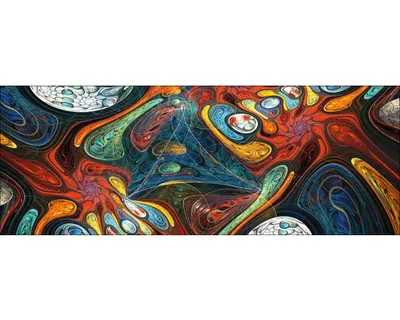 Produktbild von Glasbild Psychodelic 125x50 cm
