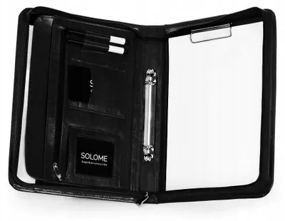 Produktbild von SOLOME BIWUAR LW08A5 Leder Aktentasche A5 Schwarz