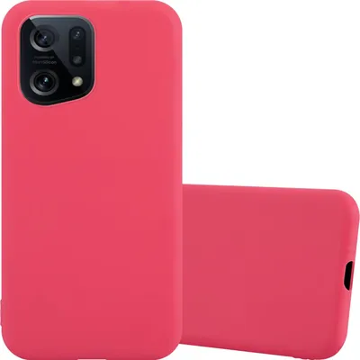 Produktbild von Cadorabo Hülle für Oppo FIND X5 Schutzhülle in Rot Handyhülle TPU Silikon Etui Case Cover
