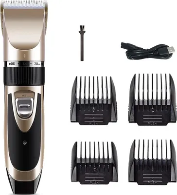 Produktbild von INF Professionelle wiederaufladbare Tierhaarschneidemaschine – Kabelloses Hundefrisier-Set mit Keramikklinge
