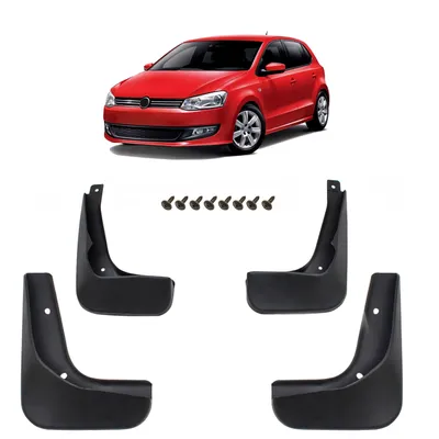Produktbild von Schmutzfänger 4er-Set mit Befestigungssatz passend für VOLKSWAGEN POLO V 6R 2009-2014 HATCHBACK VORLIFT