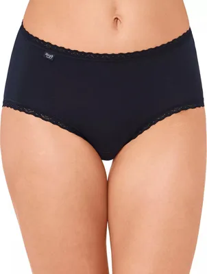 Produktbild von sloggi Damen 24/7 Baumwolle Lace Midi Slip, Black, 44