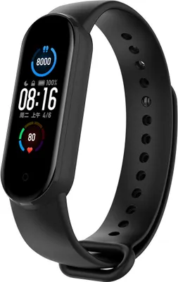 Produktbild von Strap-it Xiaomi Mi Band 6 Armband Silikon (Schwarz)