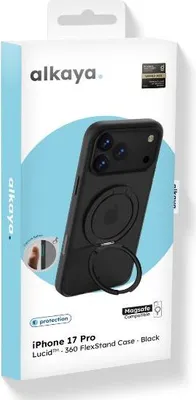 Produktbild von alkaya ?LUCID Handy Schutzhülle 360 FlexStand Case f. Magsafe iPhone 17Pro,black