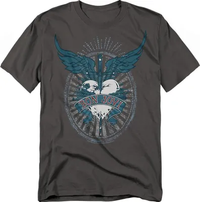 Produktbild von Bon Jovi - T-Shirt für Herren/Damen Uni TV26902 (M) (Holzkohle)