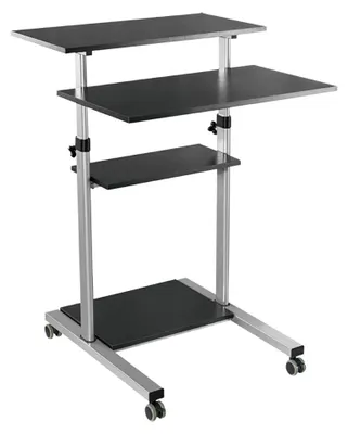 Produktbild von LogiLink BP0070, Gerade, Rechteckige Form, Partikelbord, Kunststoff, Stahl, Melamin, Schwarz, Grau